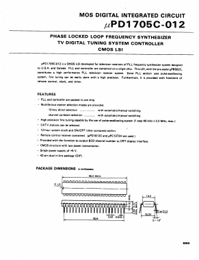 UPD1705C-012 Datasheet PDF ETC