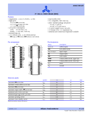 AS4LC1M16E5-50TI Datasheet PDF ETC