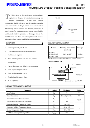 PJ1082CZ-2.5 Datasheet PDF ETC