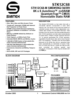 STK12C68-5CF35 Datasheet PDF ETC