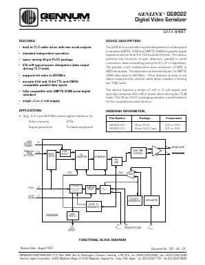GS9022 Datasheet PDF ETC