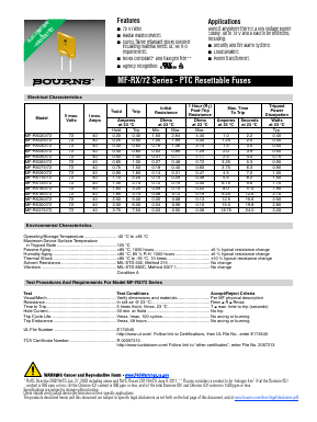 MF-RX020/72-2-14 Datasheet PDF Bourns, Inc