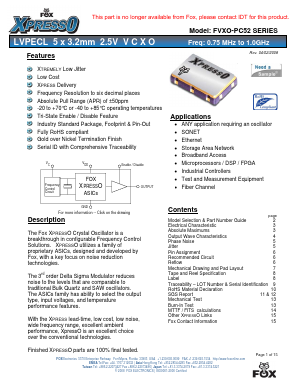 FVXO-PC52B-479.5MHZ Datasheet PDF ETC