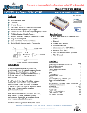 FVXO-PC73BR-1.0G-1.1G Datasheet PDF ETC