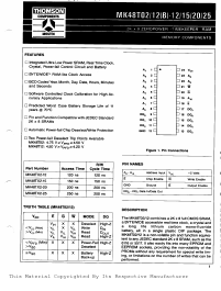 MK48T02-12 Datasheet PDF ETC