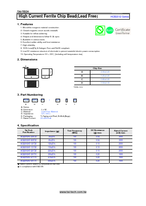 HCB2012KF-121T20 Datasheet PDF ETC