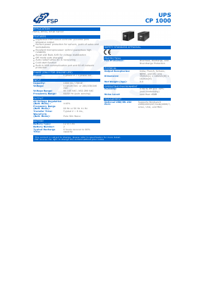 CP1000 Datasheet PDF ETC