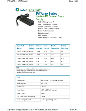 FWA150018A-12B Datasheet PDF ETC