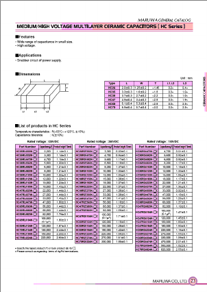 HC47R2J183K Datasheet PDF ETC1