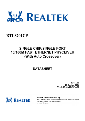 RTL8201CP-VD Datasheet PDF ETC1