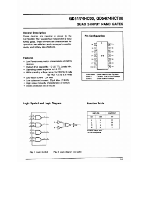GD74HC00 Datasheet PDF ETC1