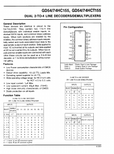 GD74HCT155D Datasheet PDF ETC1