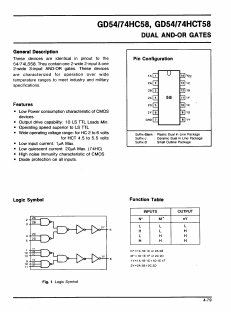 GD74HCT58J Datasheet PDF ETC1