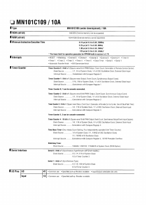 MN101C110A Datasheet PDF ETC1