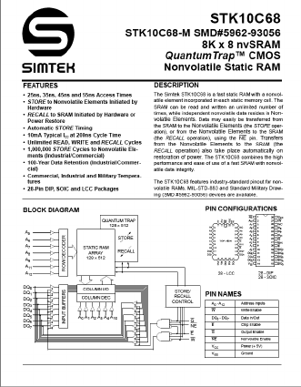 STK10C68-S25 Datasheet PDF ETC1