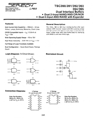 TC394 Datasheet PDF ETC1