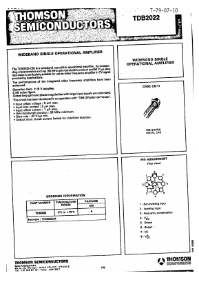 TDB2022CM Datasheet PDF ETC1