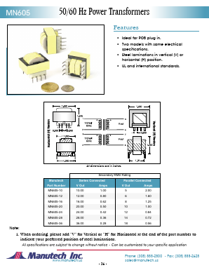 MN605-10 Datasheet PDF ETC1