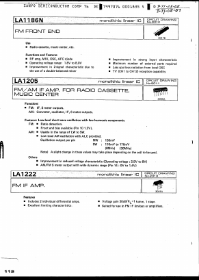 LA1222 Datasheet PDF ETC1