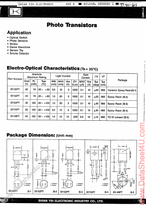 SY-30PT Datasheet PDF ETC1