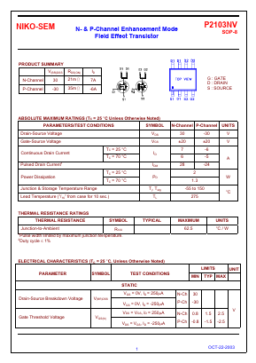 P2103NV Datasheet PDF ETC2