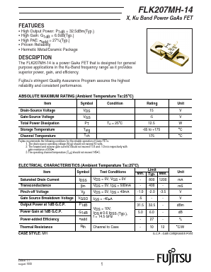 FLK207MH-14 Datasheet PDF Eudyna Devices Inc