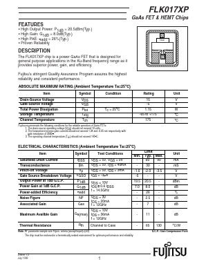 FLK017XP Datasheet PDF Eudyna Devices Inc
