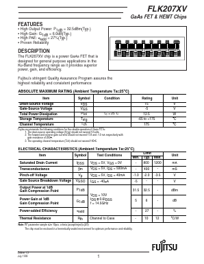 FLK207XV Datasheet PDF Eudyna Devices Inc