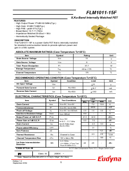 FLM1011-15F Datasheet PDF Eudyna Devices Inc