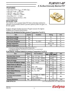 FLM1011-6F Datasheet PDF Eudyna Devices Inc
