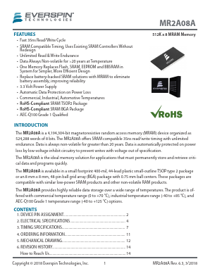 MR2A08AMYS35 Datasheet PDF Everspin Technologies Inc.