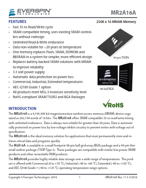 MR2A16A Datasheet PDF Everspin Technologies Inc.
