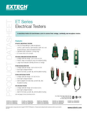 ET10 Datasheet PDF Extech Instruments Corporation.