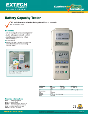 BT102 Datasheet PDF Extech Instruments Corporation.