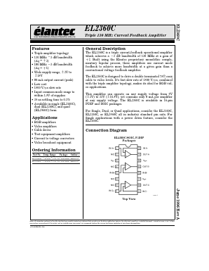EL2360CN Datasheet PDF Elantec -> Intersil