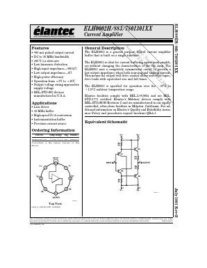 7801301XX Datasheet PDF Elantec -> Intersil