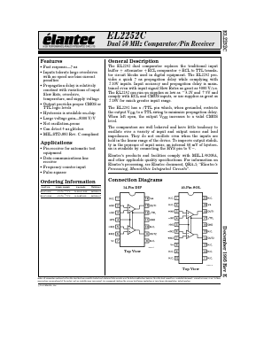 EL2252CM Datasheet PDF Elantec -> Intersil