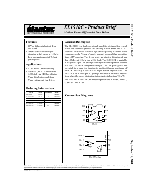 EL1510CL-T7 Datasheet PDF Elantec -> Intersil