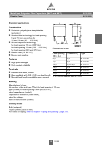B32520-C13 Datasheet PDF EPCOS AG