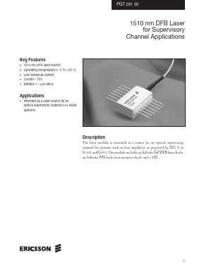 PGT20130 Datasheet PDF Ericsson 