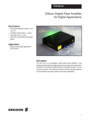 PGE60803 Datasheet PDF Ericsson 