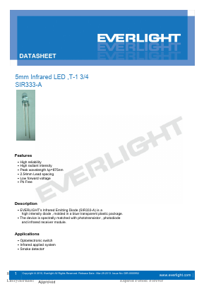 IR333 Datasheet PDF EVERLIGHT