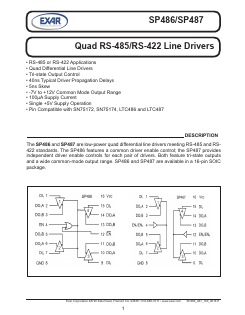 SP486 Datasheet PDF Exar Corporation