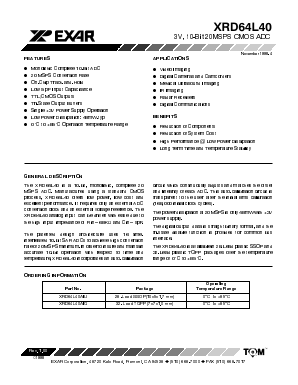 XRD64L40 Datasheet PDF Exar Corporation