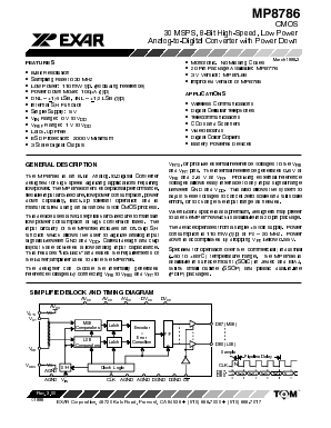 MP8785AS Datasheet PDF Exar Corporation