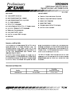 XRD9829ACD Datasheet PDF Exar Corporation