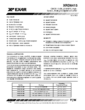 XRD6415AIV Datasheet PDF Exar Corporation