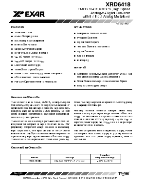 XRD6418 Datasheet PDF Exar Corporation