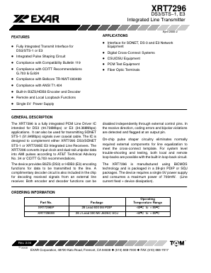 XRT7296 Datasheet PDF Exar Corporation