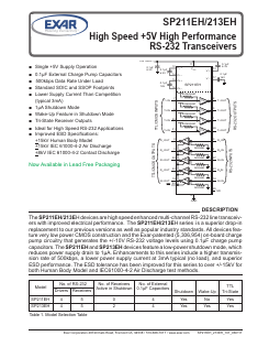 SP213EH Datasheet PDF Exar Corporation
